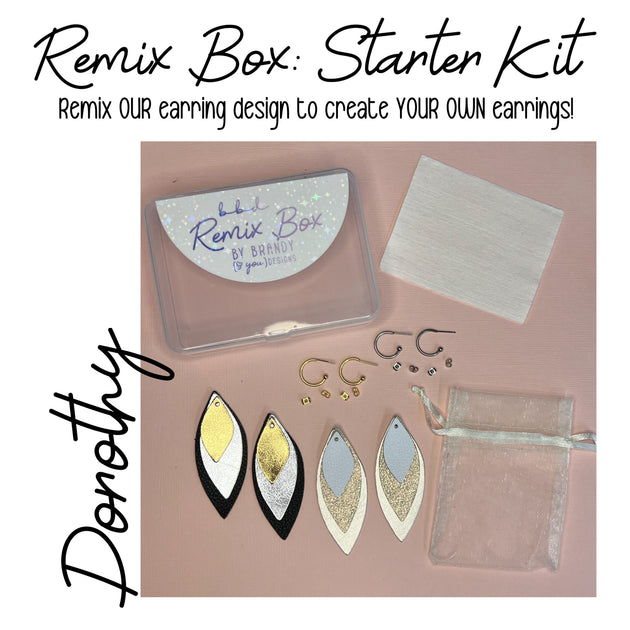 REMIX BOX: STARTER KIT (GRAY)  Leather Earrings by Brandy Bell Design