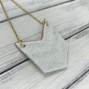 EMERSON - Leather Necklace  ||  <BR> ROSE GOLD GLITTER (NOT REAL LEATHER), <BR> SHIMMER CHAMPAGNE, <BR> METALLIC ROSE GOLD SMOOTH