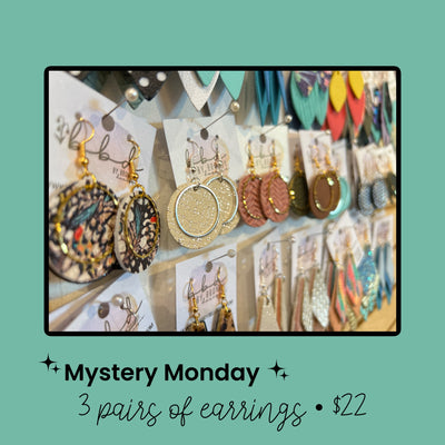 MYSTERY MONDAY - 3 pairs of MYSTERY earrings