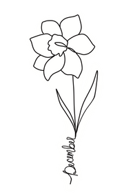 DECEMBER Birth Flower Waterproof Sticker |  Original Artwork by Brandy Bell