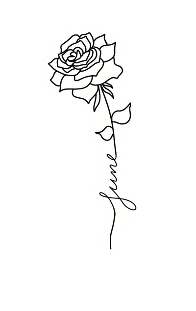 JUNE Birth Flower Waterproof Sticker |  Original Artwork by Brandy Bell