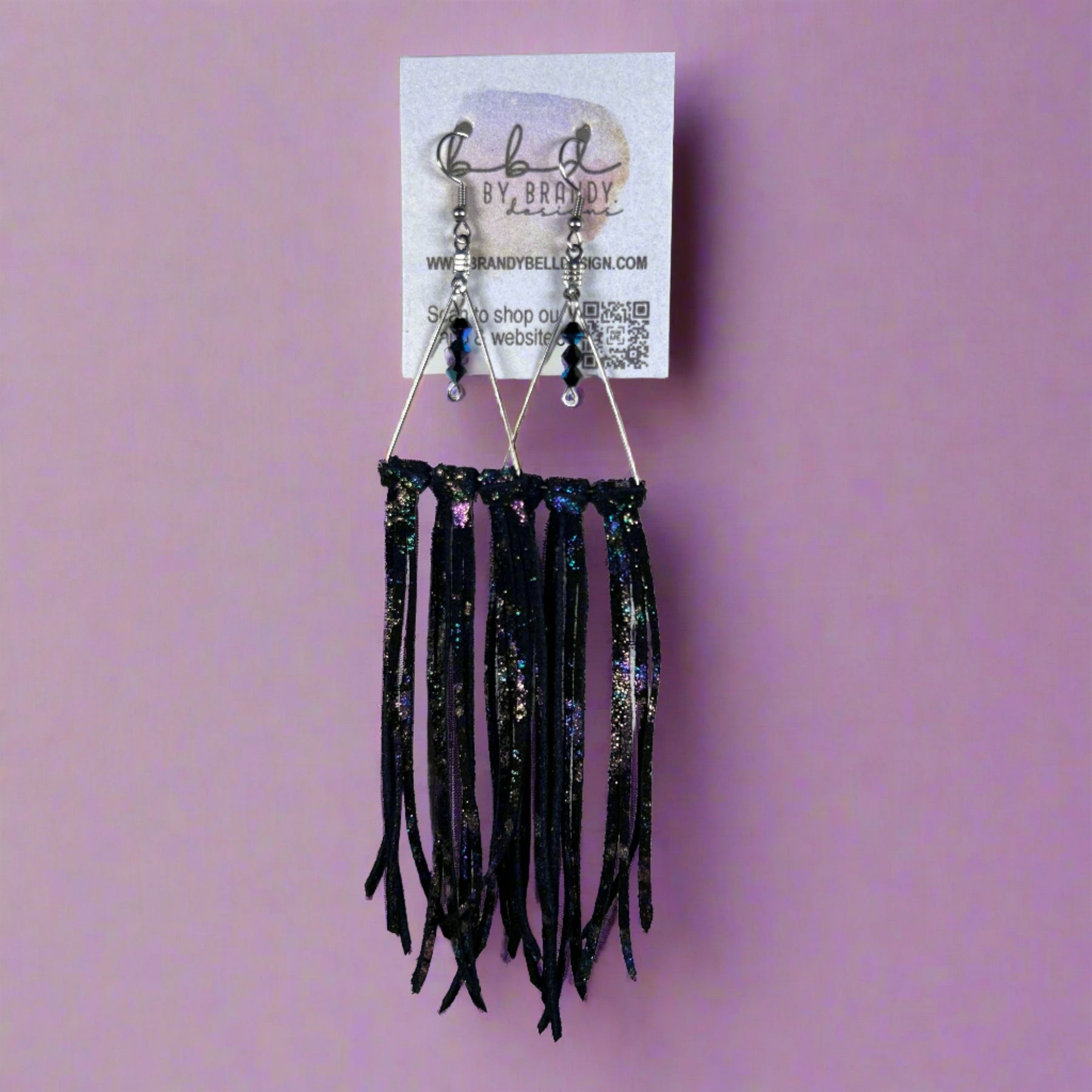 ASH (NECKLACE) Leather Necklace || IRIDESCENT NORTHERN LIGHTS - Main Image