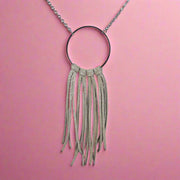 ASH (NECKLACE) - Leather Necklace   ||  <BR> SHIMMER CHAMPAGNE