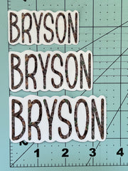 BLUE/ORANGE CUSTOM NAME Waterproof Sticker |  Original Artwork by Brandy Bell