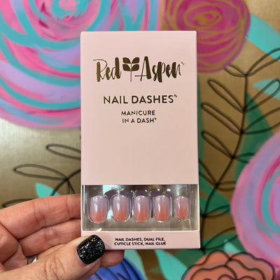 RED ASPEN NAIL DASHES- Lazy Sundays, Shirley (Short Square)