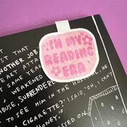 MAGNETIC BOOKMARK |  Original Artwork by Brandy Bell - "IN MY READING ERA" (pink)