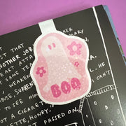 MAGNETIC BOOKMARK |  Original Artwork by Brandy Bell - "BOO SHEET" (pink)