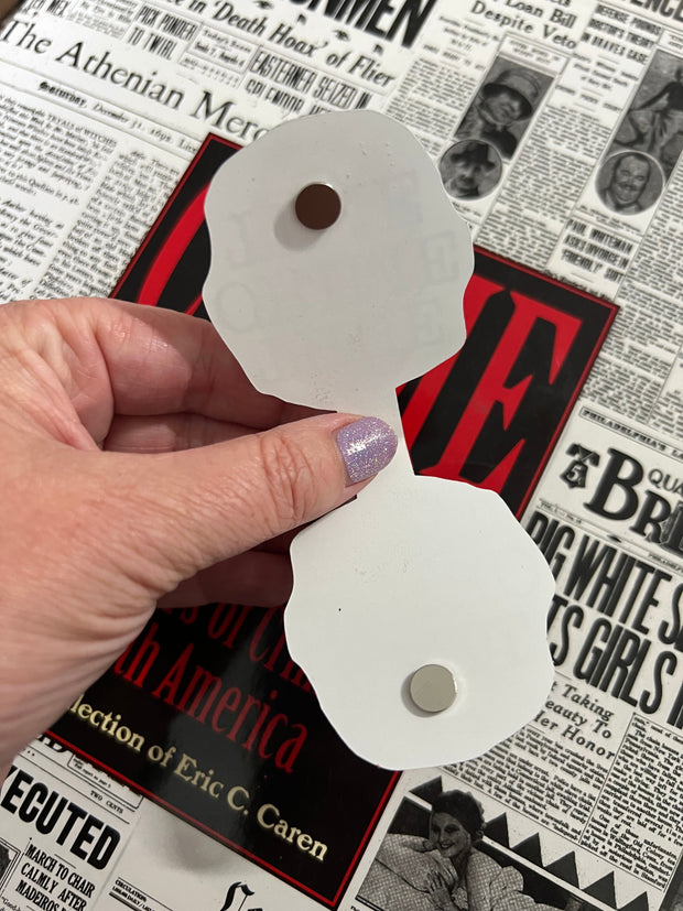 MAGNETIC BOOKMARK |  Original Artwork by Brandy Bell - "TRUE CRIME ALL THE TIME"