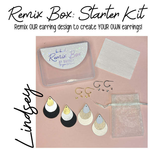 REMIX BOX: STARTER KIT (LINDSEY)  | Leather Earrings by Brandy Bell Design | *A unique "Design Your Own" earring experience!
