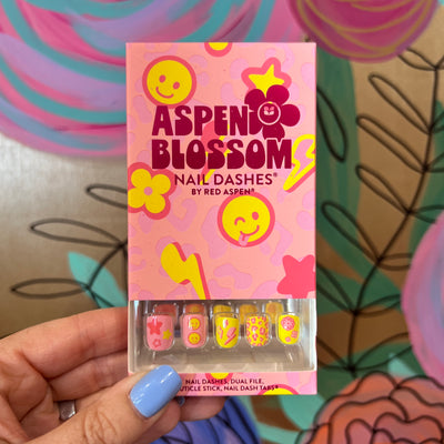 RED ASPEN NAIL DASHES- Bell's Blossom (Petite- Designed by Youth Artist!)