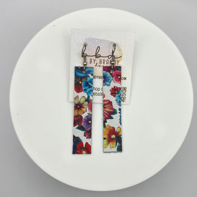 FINN - Leather Earrings  ||  TUTTI FRUITI FLORAL