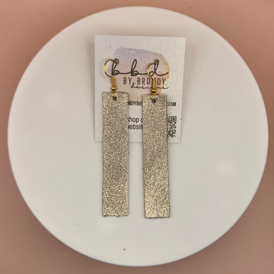 FINN - Leather Earrings  ||  SHIMMER ROSE GOLD