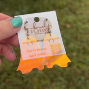 REFLECTIVE TRANSPARENT GHOST - Faux Leather Earrings by Brandy Bell Design