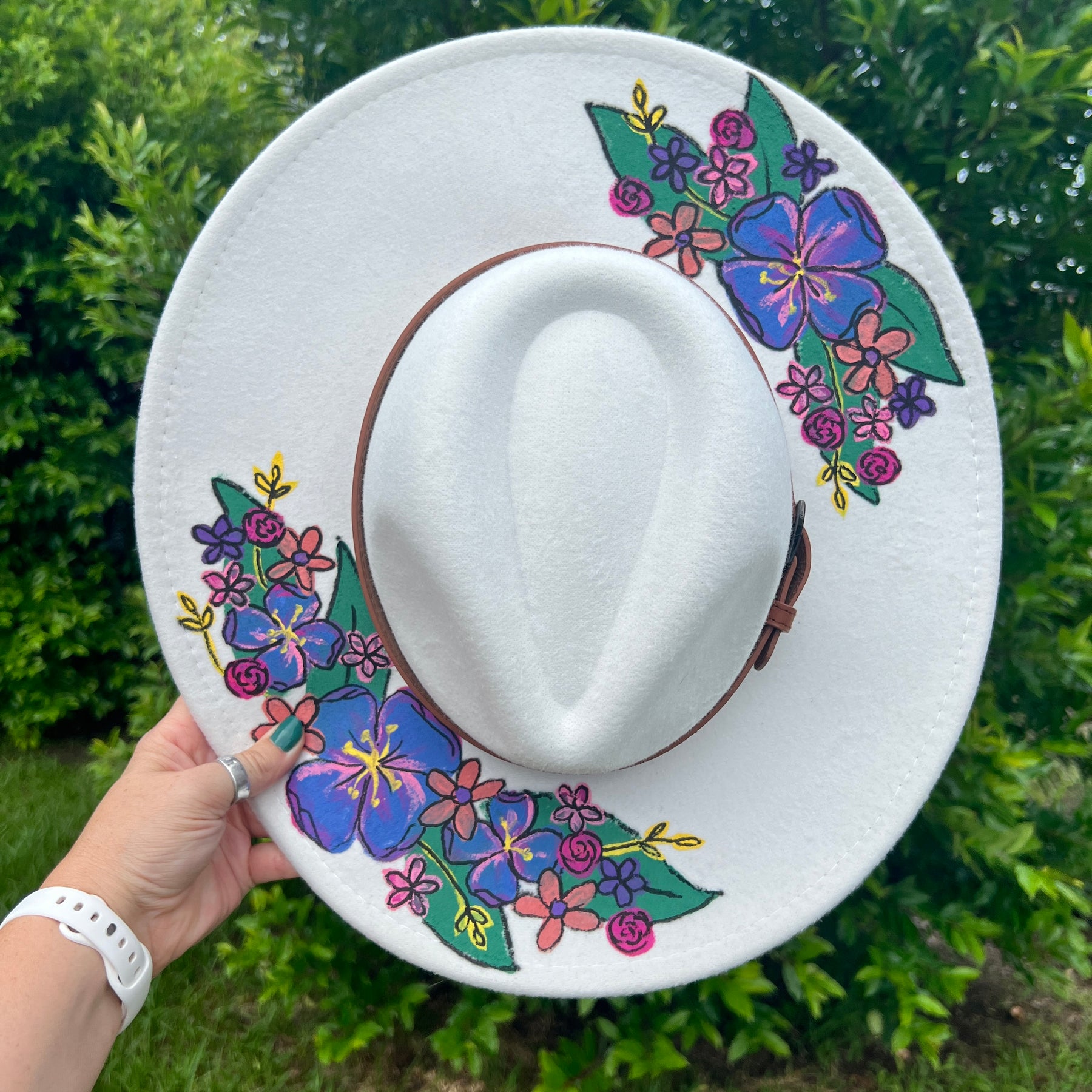 Felt Hat Bell Shaped Flower Hat Ttjii Womens Hat With Flower