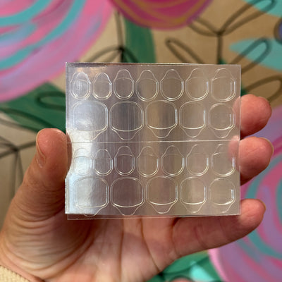 RED ASPEN NAIL DASHES- *PETITE* STICKY NAIL DASH TABS (24 tabs/sheet)