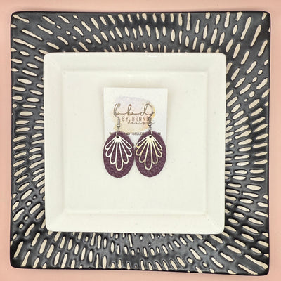 SUEDE + STEEL *Limited Edition* COLLECTION || <BR>  SILVER BRASS DESIGN, <BR> MATTE PLUM PEBBLED