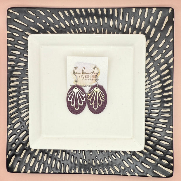 SUEDE + STEEL *Limited Edition* COLLECTION || <BR>  SILVER BRASS DESIGN, <BR> MATTE PLUM PEBBLED