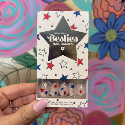 RED ASPEN NAIL DASHES- All American Besties, Kit (Short Almond)