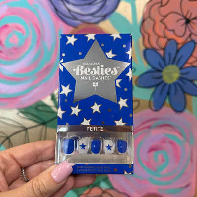 RED ASPEN NAIL DASHES- All American Bestie, Odette (Petite Square)