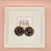 HALO- SUEDE + STEEL *Limited Edition* COLLECTION || <BR> FELTED BLACK & TAN ANIMAL PRINT (RAISED TEXTURE) (*Choose Halo finish)