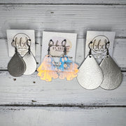 ACRYLIC EARRINGS || <BR> IRIDESCENT ACRYLIC GHOST WITH FLOWERS