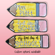 Hand Painted Mini Kraft Paper Pencil Banner || Choose your design