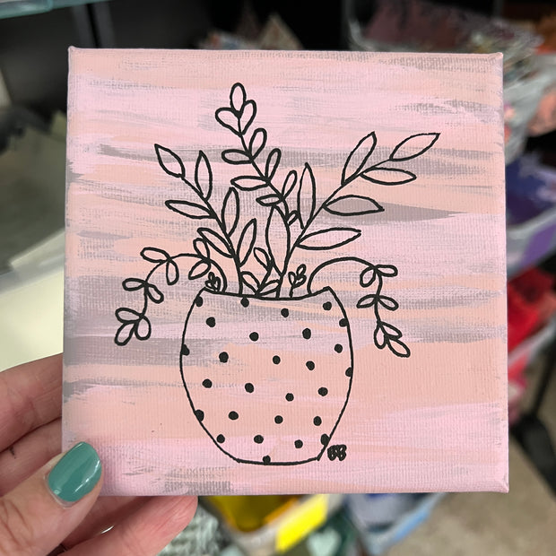5" x 5" MINI Painting on wrapped canvas by Brandy Bell