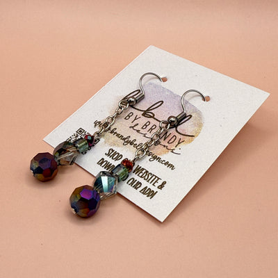 Handmade Dangle Beaded Earrings || by Brandy Bell - ONE OF A KIND (1)