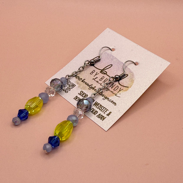 Handmade Dangle Beaded Earrings || by Brandy Bell - ONE OF A KIND (2)