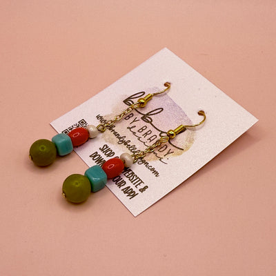 Handmade Dangle Beaded Earrings || by Brandy Bell - ONE OF A KIND (3)