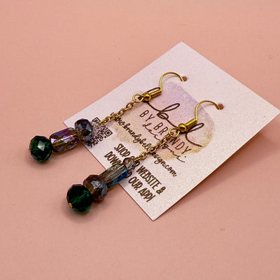 Handmade Dangle Beaded Earrings || by Brandy Bell - ONE OF A KIND (4) (mix matched beads)