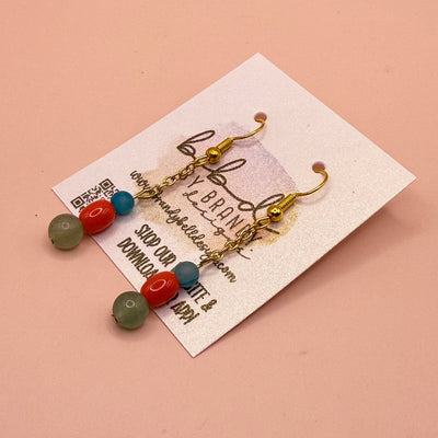 Handmade Dangle Beaded Earrings || by Brandy Bell - ONE OF A KIND (8)