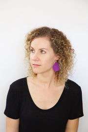 ZOEY (3 sizes available!) - Leather Earrings ||  COOKING (FAUX LEATHER)