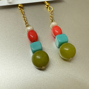 Handmade Dangle Beaded Earrings || by Brandy Bell - ONE OF A KIND (3)