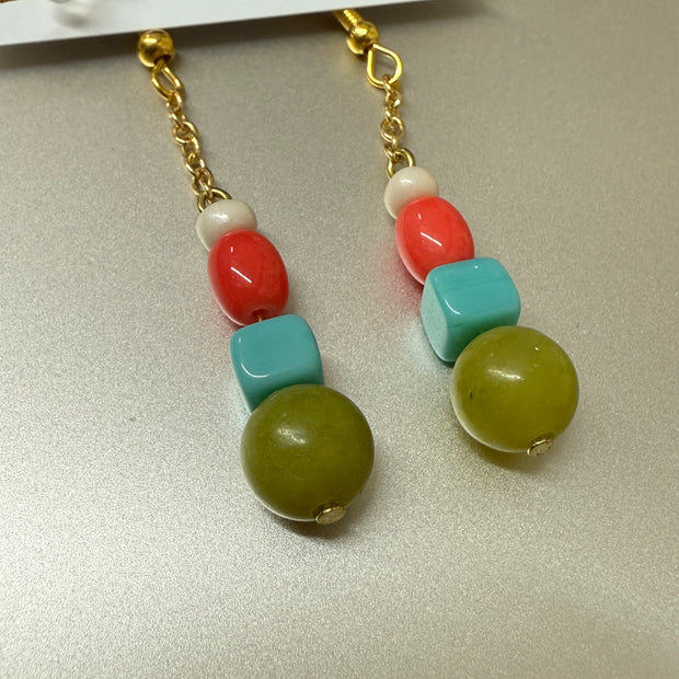 Handmade Dangle Beaded Earrings || by Brandy Bell - ONE OF A KIND (3)