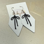 SUEDE + STEEL *Limited Edition* COLLECTION || <BR>BLACK BOW, <BR> MATTE WHITE
