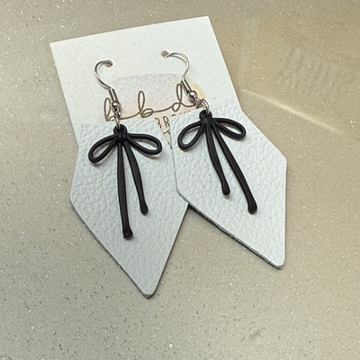 SUEDE + STEEL *Limited Edition* COLLECTION || <BR>BLACK BOW, <BR> MATTE WHITE