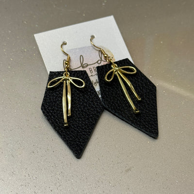 SUEDE + STEEL *Limited Edition* COLLECTION || <BR> GOLD BOW, <BR> MATTE BLACK