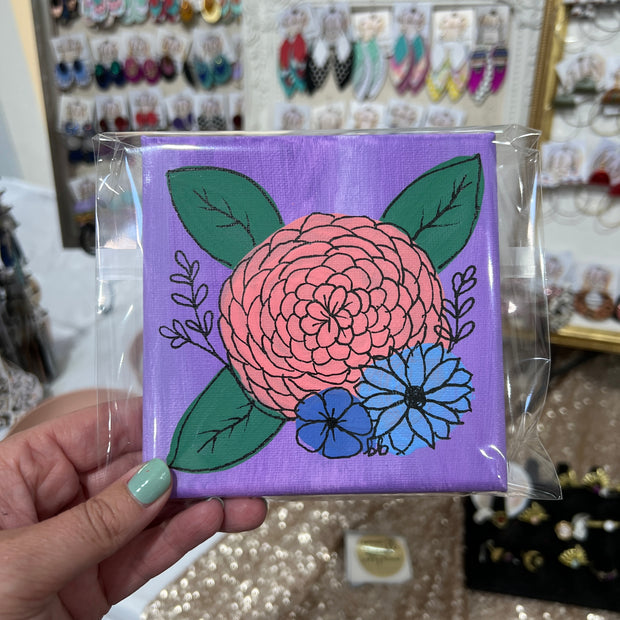 5" x 5" MINI Painting on wrapped canvas by Brandy Bell