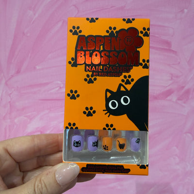RED ASPEN NAIL DASHES- Black Cat Crossing, Ce (Petite Square)