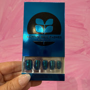 RED ASPEN NAIL DASHES- Petrified Phoebe ACRYLIC (Short Squoval)