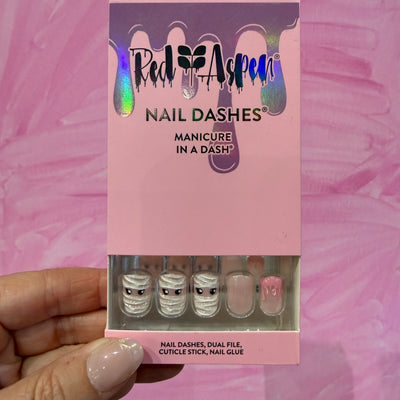 RED ASPEN NAIL DASHES- Zom-bae, Zadie (Short Square)
