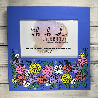 4" x 6" Hand-painted wood frame by Brandy Bell