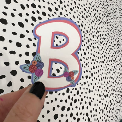 Waterproof Sticker |  Original Artwork by Brandy Bell - Letter "B"