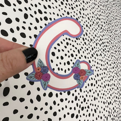 Waterproof Sticker |  Original Artwork by Brandy Bell - Letter "C"