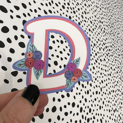 Waterproof Sticker |  Original Artwork by Brandy Bell - Letter "D"