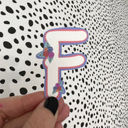 Waterproof Sticker |  Original Artwork by Brandy Bell - Letter "F"