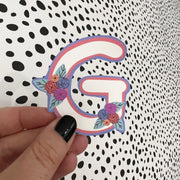 Waterproof Sticker |  Original Artwork by Brandy Bell - Letter "G"