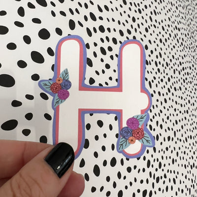 Waterproof Sticker |  Original Artwork by Brandy Bell - Letter "H"