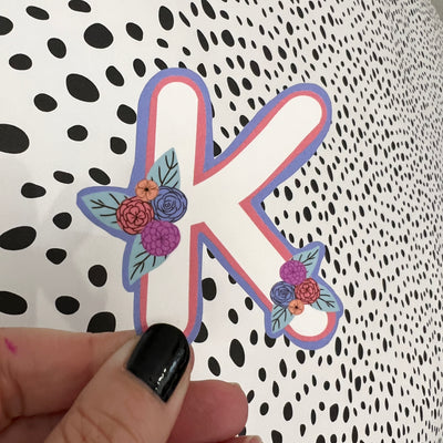 Waterproof Sticker |  Original Artwork by Brandy Bell - Letter "K"